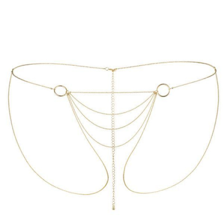 Цепочка трусики Bijoux Indiscrets Magnifique Bikini Chain - Gold, украшение на тело || 