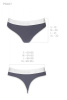 Спортивные трусики-стринги Passion PS007 PANTIES dark grey, size S || 