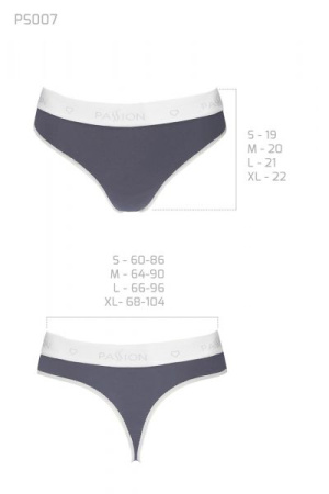 Спортивные трусики-стринги Passion PS007 PANTIES dark grey, size S || 