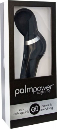 Мощный вибромассажер PalmPower EXTREME - Black водонепроницаемый, с плавной регулировкой || 
