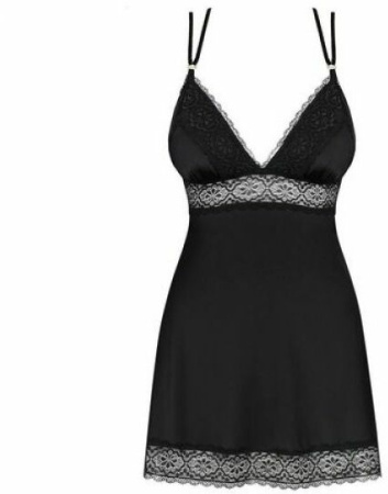 Cорочка Obsessive Lolitte babydoll & thong black S/M || 