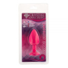 Анальная пробка, Pink Silicone Black Diamond, S || 