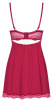 Бебидолл Obsessive Rosalyne babydoll & thong red S/M || 