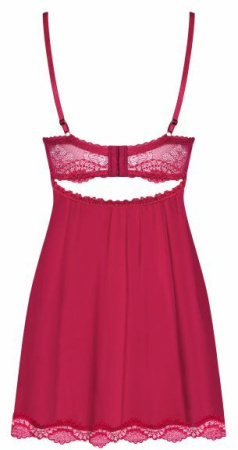 Бебидолл Obsessive Rosalyne babydoll & thong red S/M || 