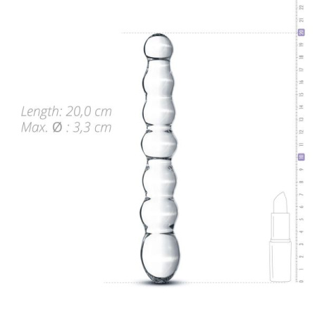 Стеклянный дилдо в виде бусин Gildo Glass Dildo No. 19 || 