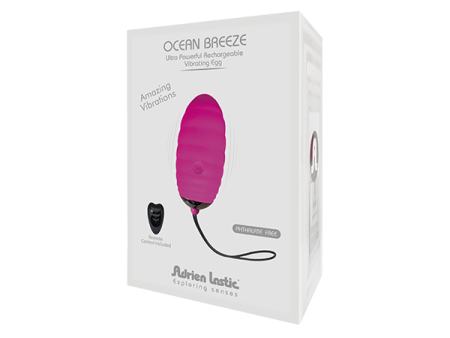 Виброяйцо Adrien Lastic Ocean Breeze Pink с пультом ДУ, 10 режимов работы || 