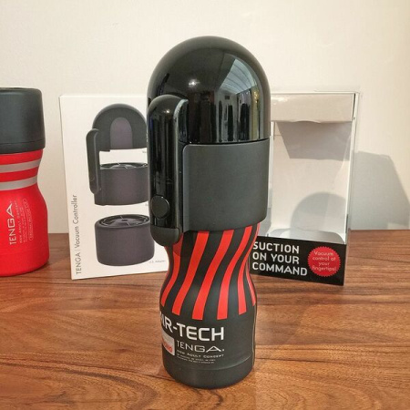 Вакуумная насадка Tenga Vacuum Controller с мастурбатором US Deep Throat Cup, единственный сосущий || 