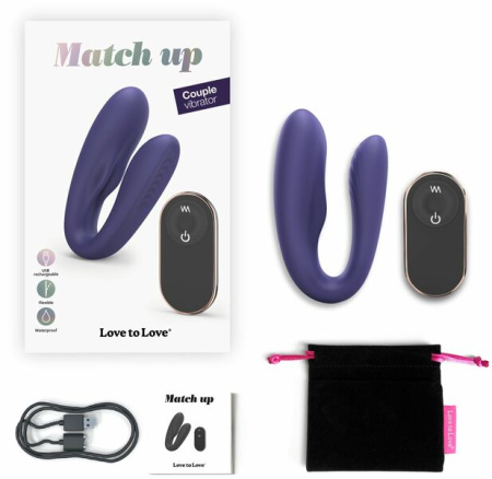 Вибратор для пар с пультом ДУ Love To Love MATCH UP - MIDNIGHT INDIGO || 
