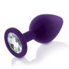 Набор анальных пробок с кристаллом Rianne S: Booty Plug Set Purple, диаметр 2,7см, 3,5см, 4,1см || 