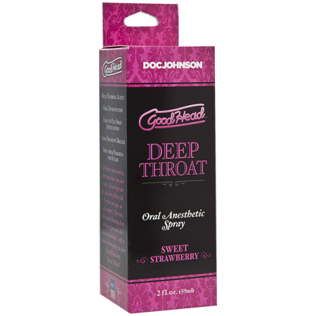 Спрей для минета Doc Johnson GoodHead DeepThroat Spray – Sweet Strawberry 59 мл для глубокого минета || 