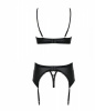 Комплект Obsessive Redella 3-pcs set black S/M || 