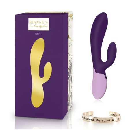 Вибратор-кролик Rianne S: Xena Purple/Lilac, 10 режимов работы, медицинский силикон || 