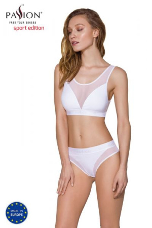 Трусики с прозрачной вставкой Passion PS002 PANTIES white, size XL || 
