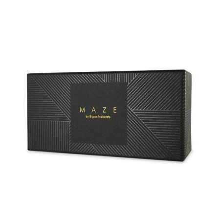 Пара браслетов на запястье и палец Bijoux Indiscrets MAZE Hand Bracelet Harness Black, экокожа || 