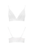 Эластичный топ с кружевом Passion PS001 TOP white, size M || 