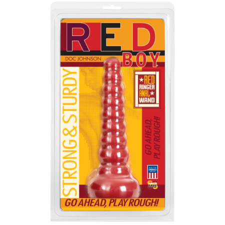 Анальная пробка-втулка Doc Johnson Red Boy - Red Ringer Anal Wand, макс. диаметр 4,5см || 