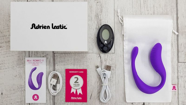 Вибратор для пар Adrien Lastic Mini Romeo II с пультом LRS и двумя моторчиками