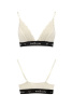 Эластичный топ с кружевом Passion PS001 TOP ecru, size M || 