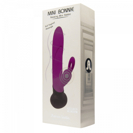 Вибратор с вращением ствола Adrien Lastic Mini Bonnie с петелькой для пальчика || 