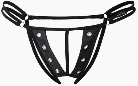 Трусики с разрезом Easy to love черные LeFrivole, S/M, 42-44 || 
