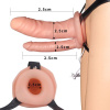 Страпон двойной с вибрацией Unisex Hollow Strap On Vibrating || 
