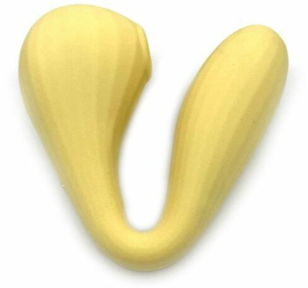 Вакуумный вагинально-клиторальный стимулятор Magic Motion Bobi Yellow, управление со смартфона || 