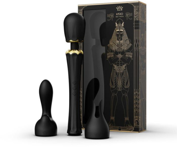 Вибратор микрофон с насадками Zalo Kyro Wand Obsidian Black