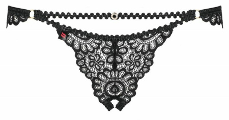 Стринги Obsessive Mixty crotchless panties black L/XL || 