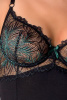 Корсет с пажами FLORIS CORSET black S/M - Passion Exclusive, трусики || 