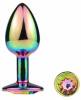 Металлическая анальная пробка MAI Attraction Toys №72 RAINBOW