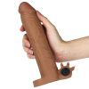 Насадка с вибрацией Add 3" Vibrating Penis Sleeve, Brown || 