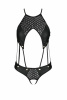 Боди из эко-кожи Passion Tamaris Body black L/XL: с ремешками и перфорацией || 