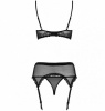 Комплект открытая грудь Obsessive LUSTELLA SET S/M сетка || 