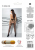Колготки с открытым доступом Passion TIOPEN 015 black 3/4 (20 den), контрастная двойная резинка || 