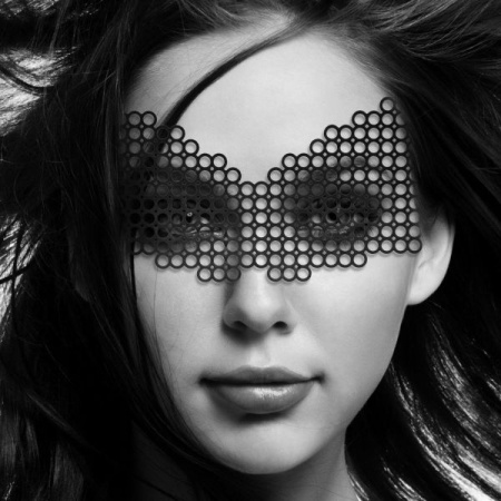 Маска на лицо Bijoux Indiscrets - Erika Mask, виниловая, клеевое крепление, без завязок || 