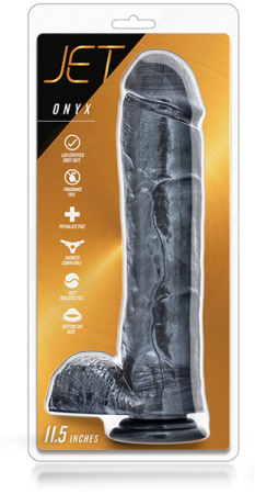 Фаллоимитатор JET ONYX CARBON METALLIC BLACK || 