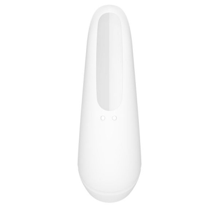 Вакуумный клиторальный стимулятор Satisfyer Curvy 1+ White с управлением через интернет || 