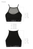 Спортивный топ с прозрачной вставкой Passion PS006 TOP black, size L || 