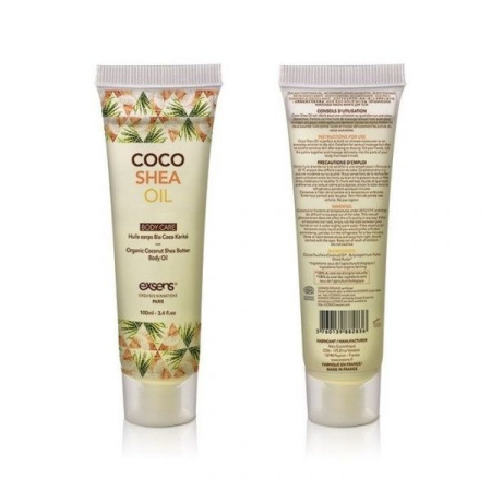 Органическое кокосовое масло Карите (Ши) для тела EXSENS Coco Shea Oil 100 мл, сертификат ECOCERT || 