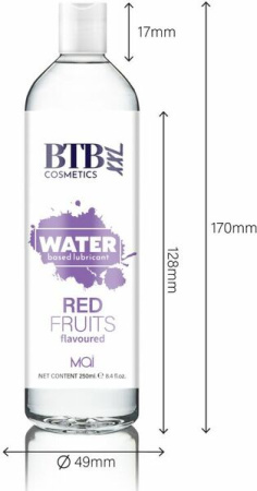 Смазка на водной основе BTB FLAVORED RED FRUITS с ароматом красных фруктов (250 мл) || 