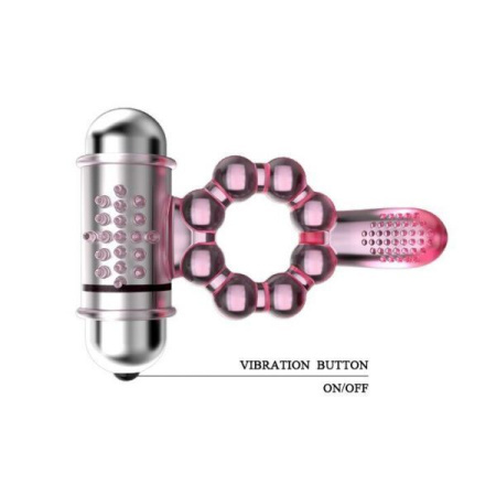 Эрекционное кольцо с вибрацией Pleasure Tongue Ring || 
