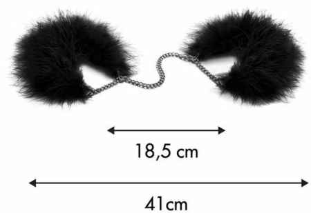 Пушистые наручники Bijoux Indiscrets Za za zu - feahter handcuffs, перьевые, подарочная упаковка || 