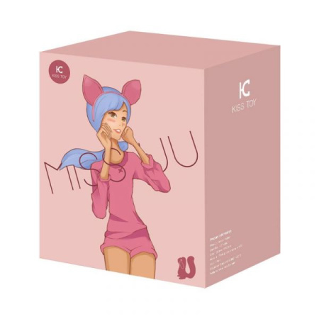 Вакуумный стимулятор с вибрацией KisToy Miss UU Pink, игрушка 2-в-1 || 