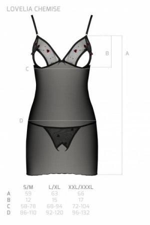 LOVELIA CHEMISE black L/XL - Passion || 