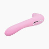 Вибратор и вакуумный клиторальный стимулятор Alive Midnight Quiver Pink - секс-игрушка 2в1 || 