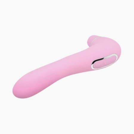 Вибратор и вакуумный клиторальный стимулятор Alive Midnight Quiver Pink - секс-игрушка 2в1 || 
