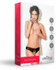 Трусики с разрезом черные с кисточкой LeFrivole, S/M, 42-44 || 