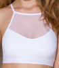 Спортивный топ с прозрачной вставкой Passion PS006 TOP white, size M