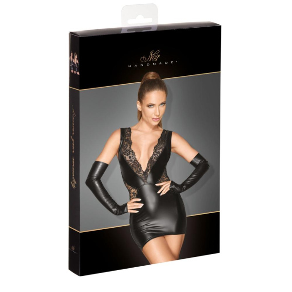 Платье Noir Handmade F212 Powerwetlook and lace minidress