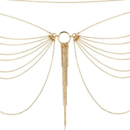 Цепочка трусики или лиф Bijoux Indiscrets MAGNIFIQUE Waist Chain - Gold, украшение на тело || 